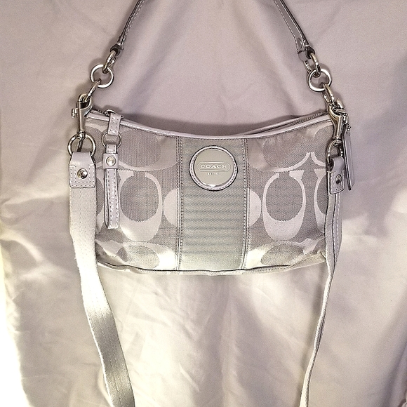 Coach Signature stripe demi handbag - Picture 1 of 3